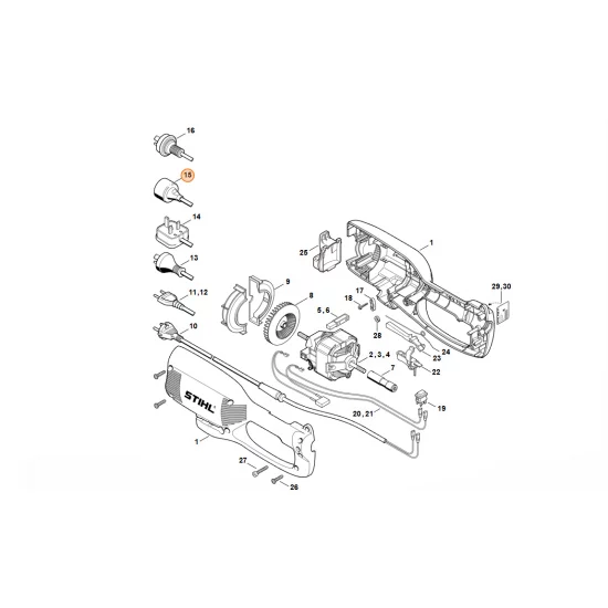 STIHL  Przewód przyłącza zasilania USA, CDN 6440 440 2000